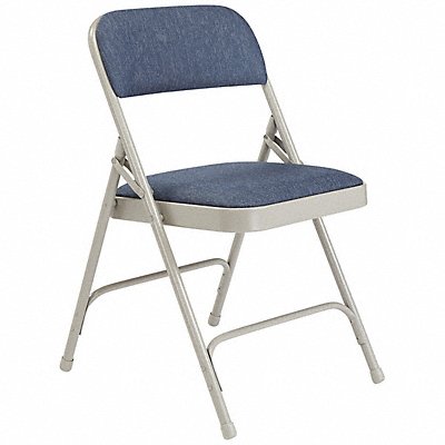NATIONAL PUBLIC SEATING 2205 Folding Chair Fabric 29-1/2in H Grey PK4