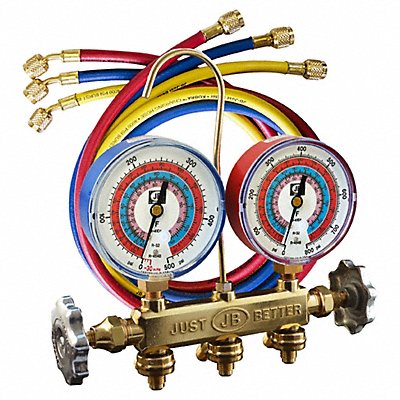 JB INDUSTRIES 22633 Valve(2) Manifold with Hose Set Brass