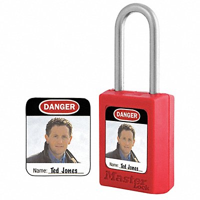 MASTER LOCK S142 Photo ID Label 1 1/4 inx1 in Vinyl PK6