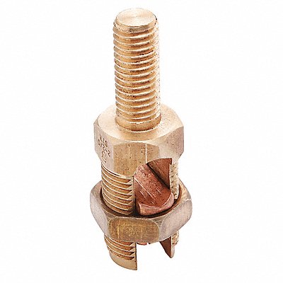 BURNDY K2C25 Bolt Connector Bronze Overall L 2.43in