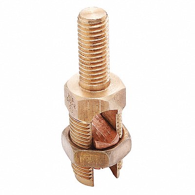 BURNDY K2C23 Bolt Connector Bronze Overall L 2.18in