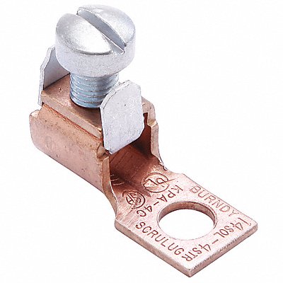 BURNDY KPA4CUNPL Mechanical Connector Copper 1/4 in Slotted