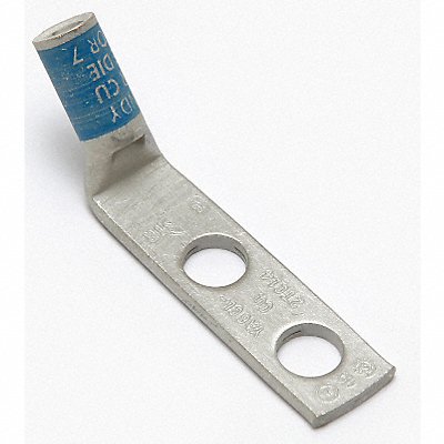 BURNDY YA6CL2TC1445 Two Hole Lug Compression Connector STD Blue 374/7