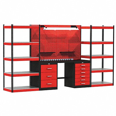 HALLOWELL FKOPENSTORSMS Modular Shelving Set 78 H 132 W 24 D