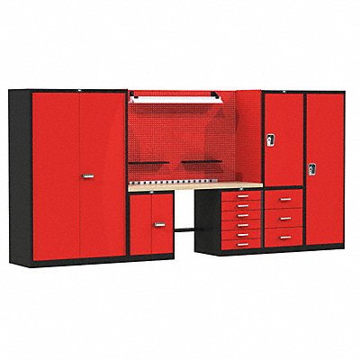 HALLOWELL FKSECURESTORLGM Modular Cabinet Set 78 H 168 W 24 D