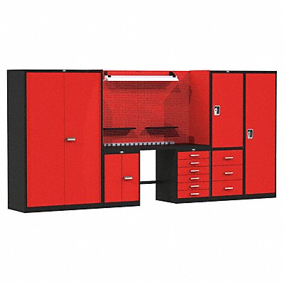 HALLOWELL FKSECURESTORLGS Modular Cabinet Set 78 H 168 W 24 D