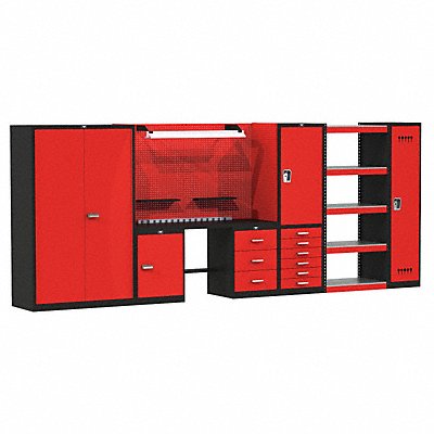 HALLOWELL FKCOMPLETESMS Modular Cabinet/Shelving Set 78 H 168 W 24 D
