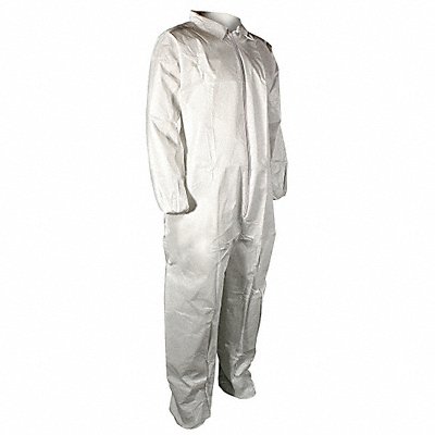 CELLUCAP 5740XX Collared Coveralls Whte 2XL Elastic PK25