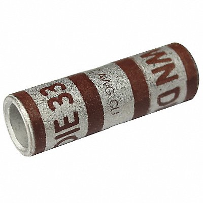 POWER FIRST 22EZ33 Long Barrel Splice Tin Plated Long Brown