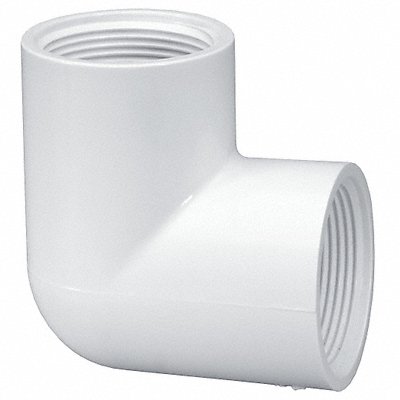 GRAINGER 408020 90 Elbow 2 in Schedule 40 FNPT White