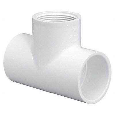 GRAINGER 402012 Tee 1 1/4 in Schedule 40 White 370 PSI