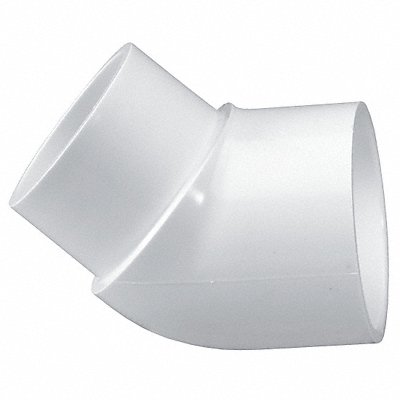 GRAINGER 423025 45 Elbow 2 1/2 in Schedule 40 White