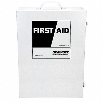 GRAINGER 54609 Empty First Aid Kit 5 Shelves 21.5 H WHT