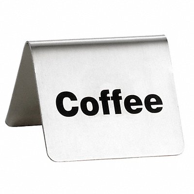 TABLECRAFT PRODUCTS COMPANY B1 Coffee Sign 2 in H Silver