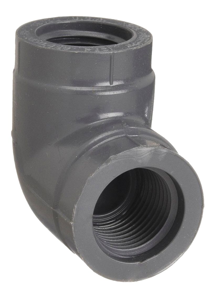 GRAINGER 808002 90 Elbow 1/4 in FNPT Schedule 80 Grey