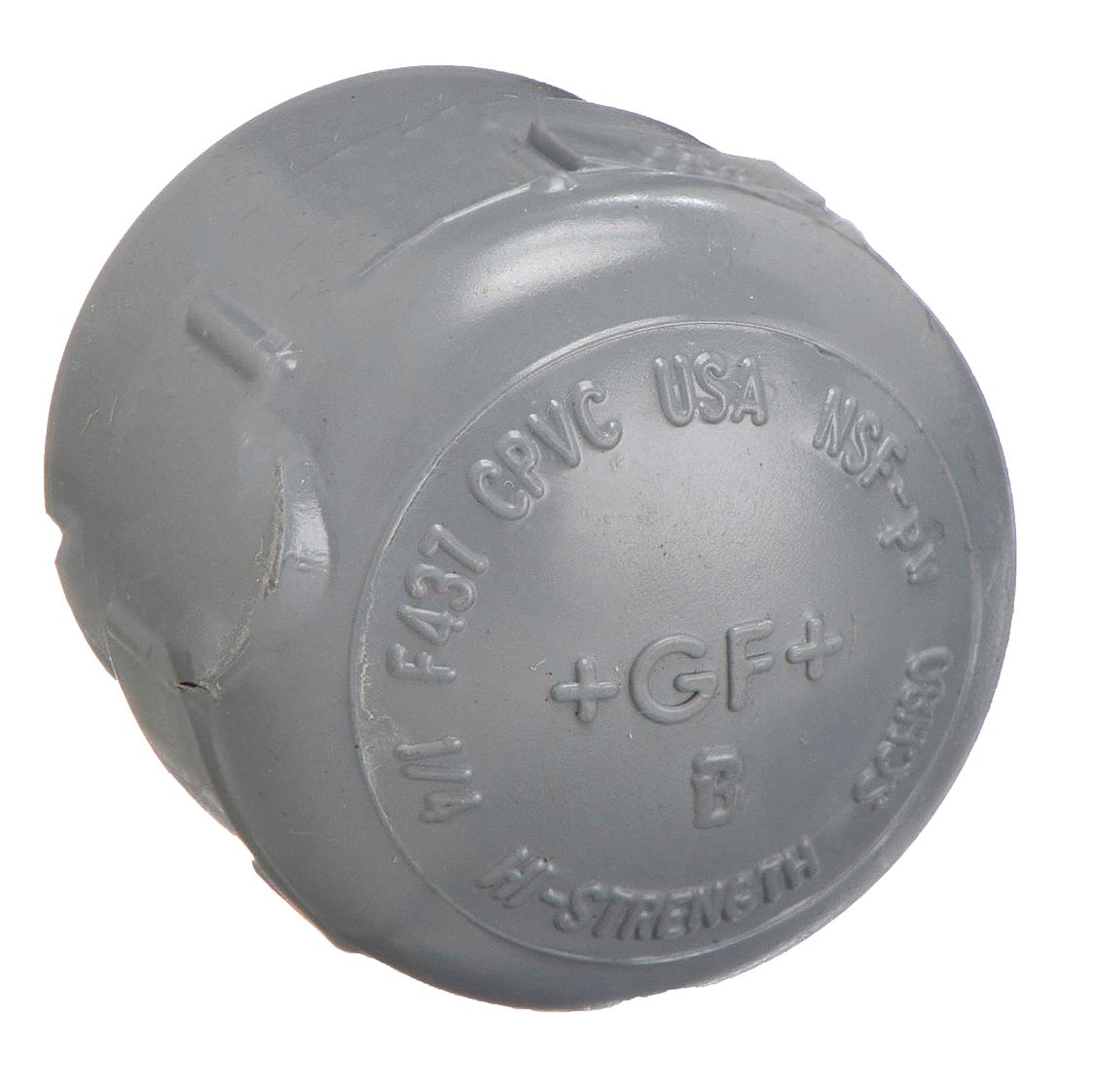 GRAINGER 9848002 Cap 1/4 in Schedule 80 FNPT Grey