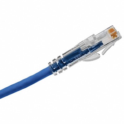 HUBBELL PREMISE WIRING HC6AB10 Patch Cord Cat 6A Clear Boot Blue 10 ft.