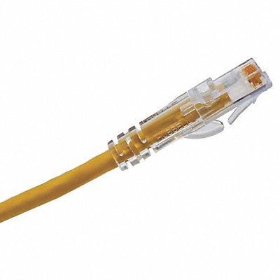 HUBBELL PREMISE WIRING HC6AY05 Patch Cord Cat 6A Clear Boot Yellow 5ft.