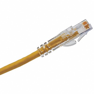 HUBBELL PREMISE WIRING HC6AY10 Patch Cord Cat 6A Clear Boot Yellow 10ft