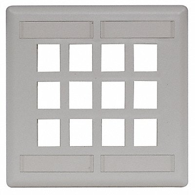 HUBBELL PREMISE WIRING IFP212OW Plate 12 Ports Office White Flush