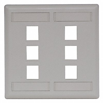 HUBBELL PREMISE WIRING IFP26OW Plate 6 Ports Office White Flush