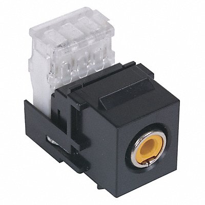 HUBBELL PREMISE WIRING SFRC110Y Snap Fit Connector Yellow/Black RCA