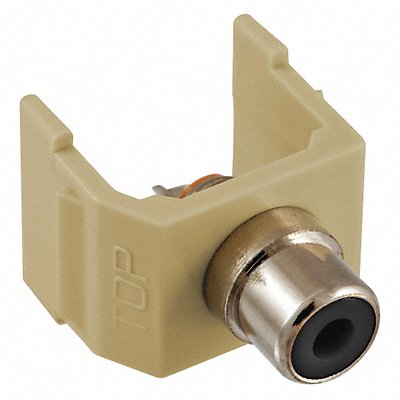 HUBBELL PREMISE WIRING SFRCBKEI Connector RCA Duplex Ivory