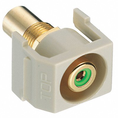 HUBBELL PREMISE WIRING SFRCGNREI Inline Coupler RCA Duplex Ivory