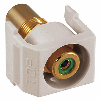 HUBBELL PREMISE WIRING SFRCGNROW Inline Coupler RCA Duplex Light Almond