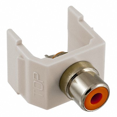 HUBBELL PREMISE WIRING SFRCOROW Inline Coupler RCA Duplex Light Almond