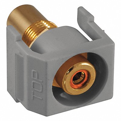 HUBBELL PREMISE WIRING SFRCORRGY Inline Coupler RCA Duplex Grey