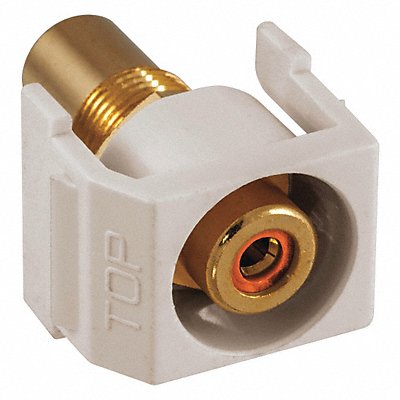 HUBBELL PREMISE WIRING SFRCORROW Inline Coupler RCA Duplex Light Almond
