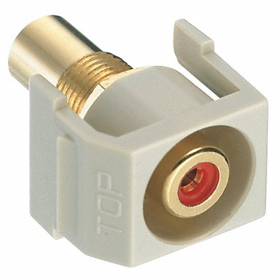 HUBBELL PREMISE WIRING SFRCRREI Inline Coupler RCA Duplex Ivory