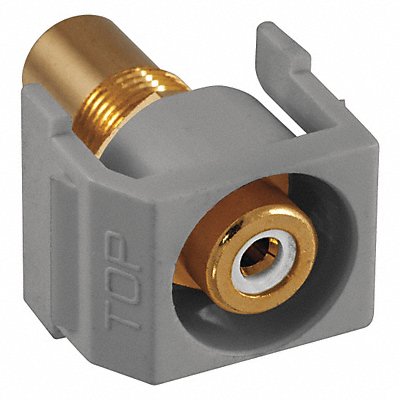 HUBBELL PREMISE WIRING SFRCWRGY Inline Coupler RCA Duplex Grey