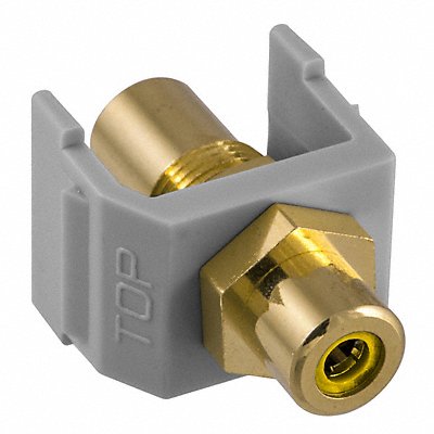 HUBBELL PREMISE WIRING SFRCYFFGY Inline Coupler RCA Duplex Grey