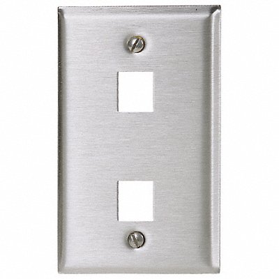 HUBBELL PREMISE WIRING SSFL12 Plate 2 Ports Grey