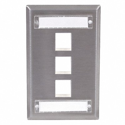 HUBBELL PREMISE WIRING SSFL13 Plate 3 Ports Grey