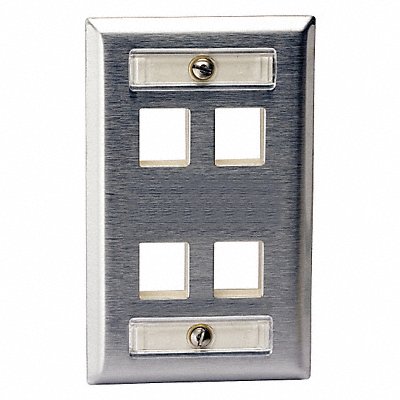 HUBBELL PREMISE WIRING SSFL14 Plate 4 Ports Grey