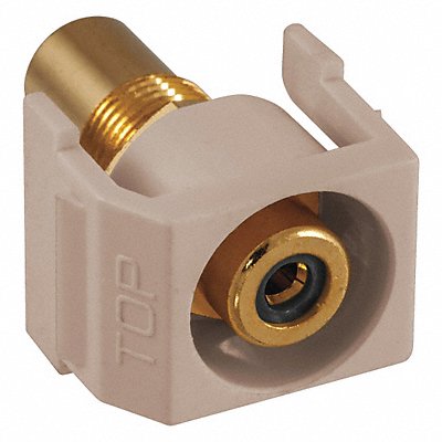 HUBBELL PREMISE WIRING SFRCBKRAL Inline Coupler RCA Duplex Almond