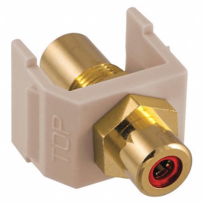 HUBBELL PREMISE WIRING SFRCRFFAL Inline Coupler RCA Duplex Almond