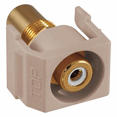 HUBBELL PREMISE WIRING SFRCWRAL Inline Coupler RCA Duplex Almond