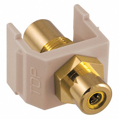 HUBBELL PREMISE WIRING SFRCYFFAL Inline Coupler RCA Duplex Almond
