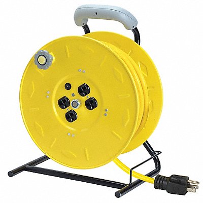 GRAINGER 22M975 Cord Reel 100ft 12 AWG Receptacle 120VAC