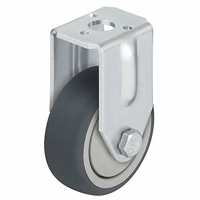 GRAINGER BRATPA75KF Bolt-Hole Caster 3 dia Rigid Rubber