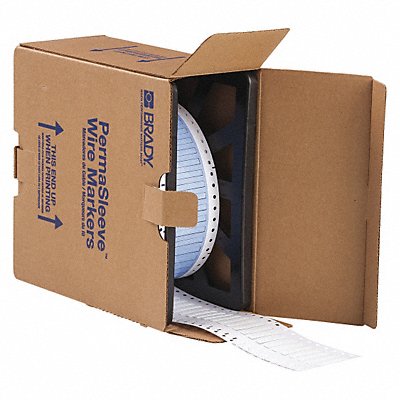 BRADY PS125150WT Wire Marking Sleeves White 1.5 In W