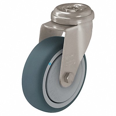 GRAINGER LRATPA75KF Bolt-Hole Caster 3 dia Swivel Rubber