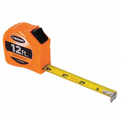 KESON PGT1812V Tape Measure 5/8 In x 12 ft Orange In/Ft