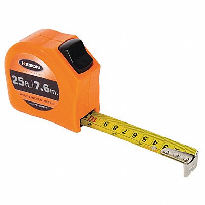 KESON PGT18M25V Tape Measure 1 In x 25 ft/7.5m Orange
