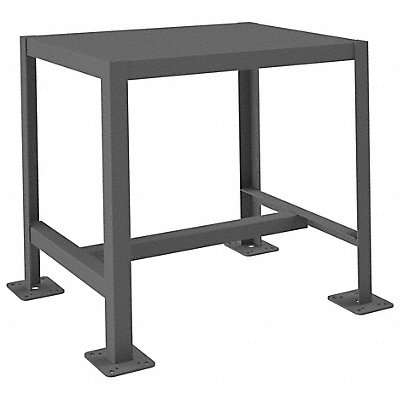 DURHAM MFG MT1824242K195 Fixed Work Table Steel 24 W 18 D