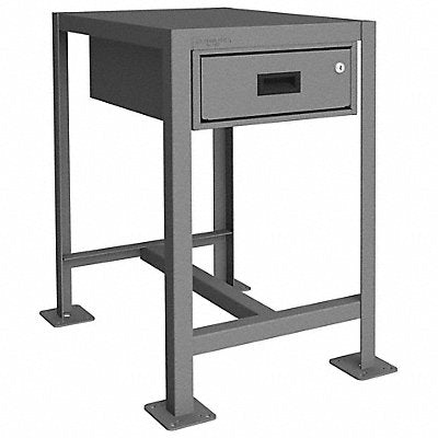 DURHAM MFG MTD1824302K195 Fixed Work Table Steel 24 W 18 D